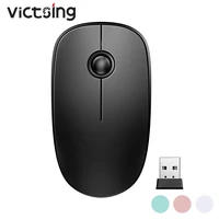 victsing pc071 wireless mouse 2 4g ultra thin usb optical mouse 1600 dpi ergonomic silent computer mice for pc portable laptop