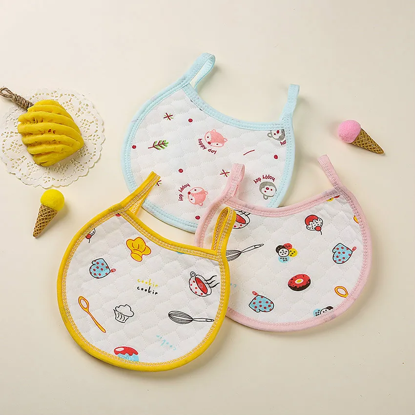 Baby Bibs Cotton Thickening Absorption Cloths Cute 0-1 Waterproof Water Cartoon Old Pattern Years Fit Infant |