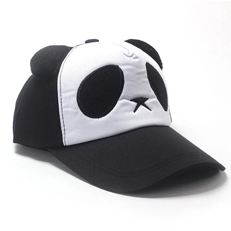 

2021 Hot Sales Lady Hats Sun Hats Cotton Cute Panda Baseball Hats Black Hats and Hats Summer Hats Gorros Y Wide-brimmed Hats