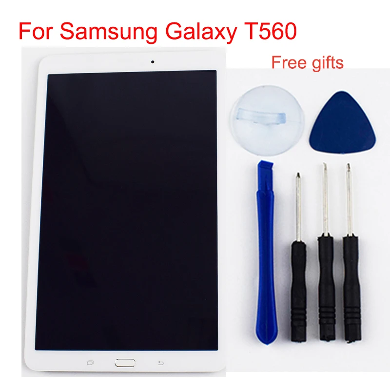 Для samsung Galaxy Tab E 9,6 T560 ЖК-дисплей кодирующий преобразователь сенсорного экрана в сборе рамка для samsung T561 SM-T560 SM-T561 Замена