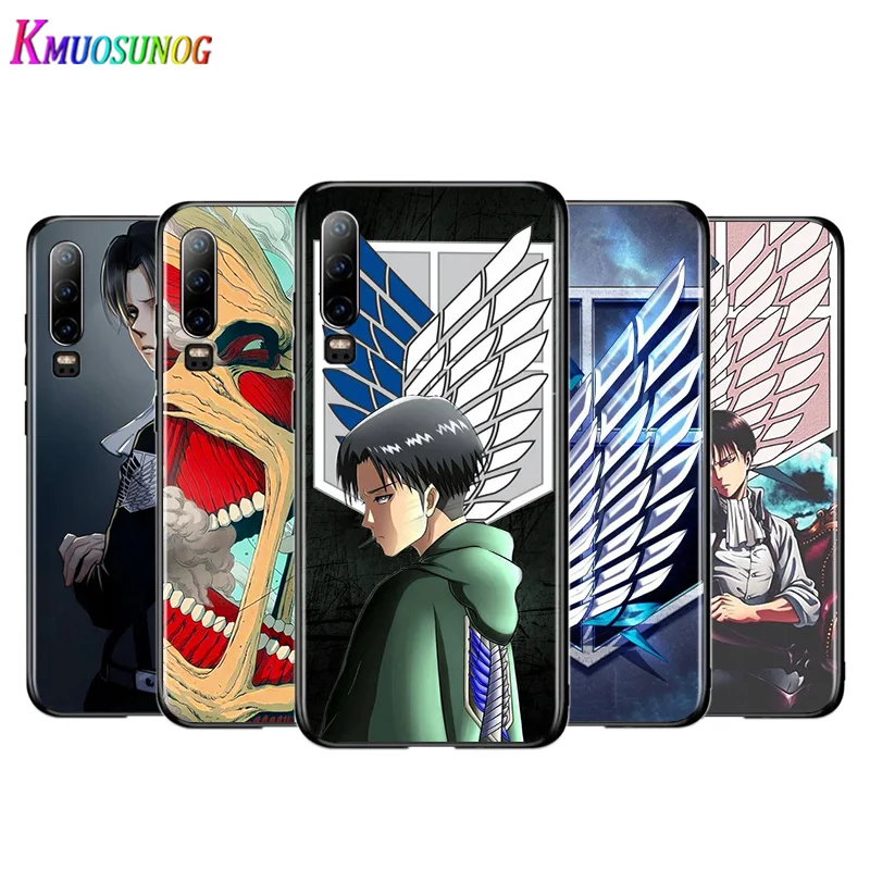 

Anime Attack on Titan Silicone Cover For Huawei P40 P30 P20 Pro P10 P9 P8 Lite E Plus 2019 2017 5G Black Soft Phone Case