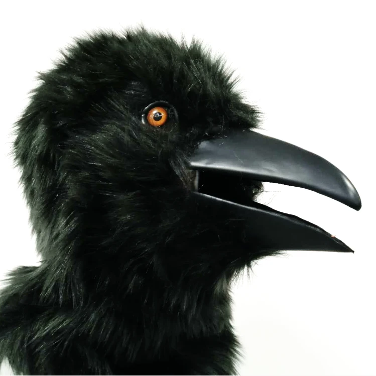 【HuiTai 】 Halloween Masquerade and Party Horrible Adult Full Face Crow Moving mouth Animal Mask Realistic Head | Дом и сад