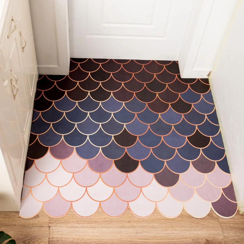 Коврик для входной двери ПВХ кожаный коврик противоскользящий маслостойкий