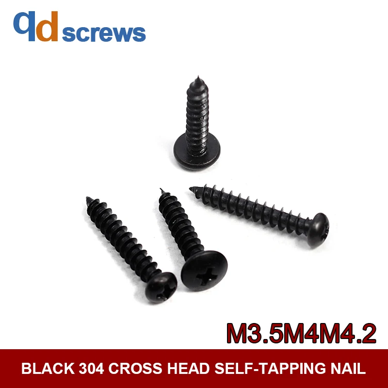 

Black Oxide 304 M3.5M3.9M4M4.2 Cross recessed pan head tapping screws self-tapping Phillip round screw GB845 DIN7981 ISO 7049