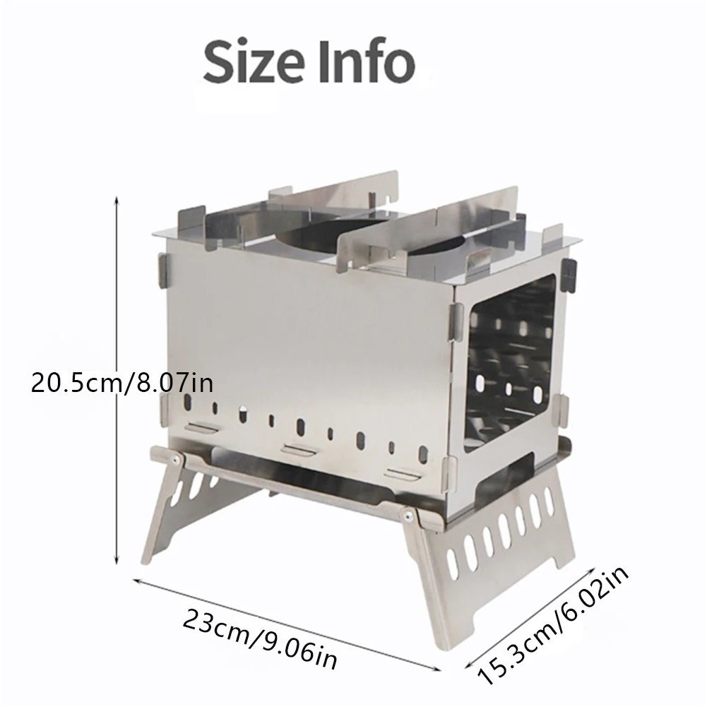 

Barbecue Stand Portable Charcoal Barbecue Oven Foldable Barbecue Charcoal Grill for Picnic Garden Terrace Camping Silver