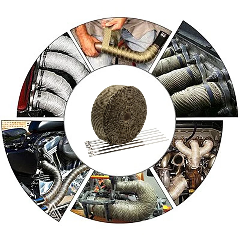 Теплозащитная лента для выхлопных газов обмотки мотоциклов термозащитная с