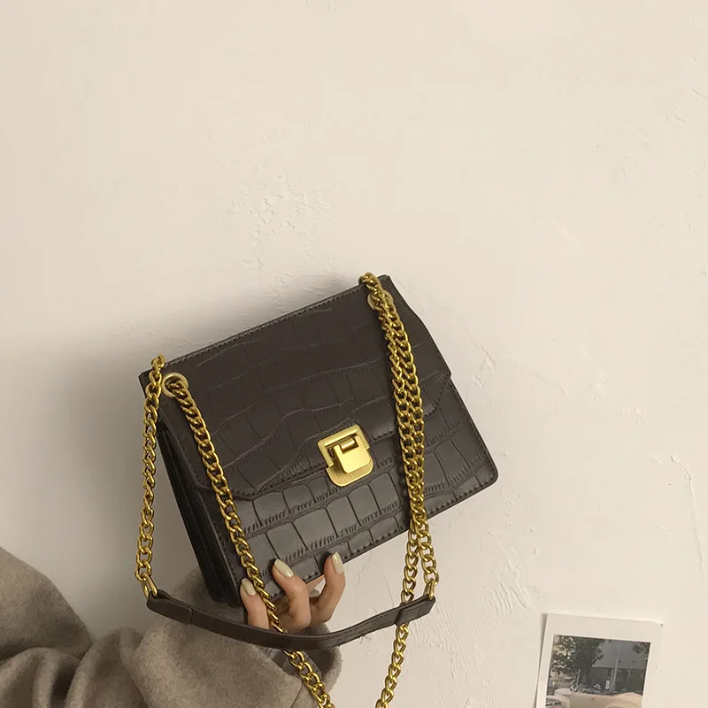 

Women Bags New 2022Pu Chain Wild Niche Design Ins Single Shoulder Messenger Fashion French Brand Small Square Bag