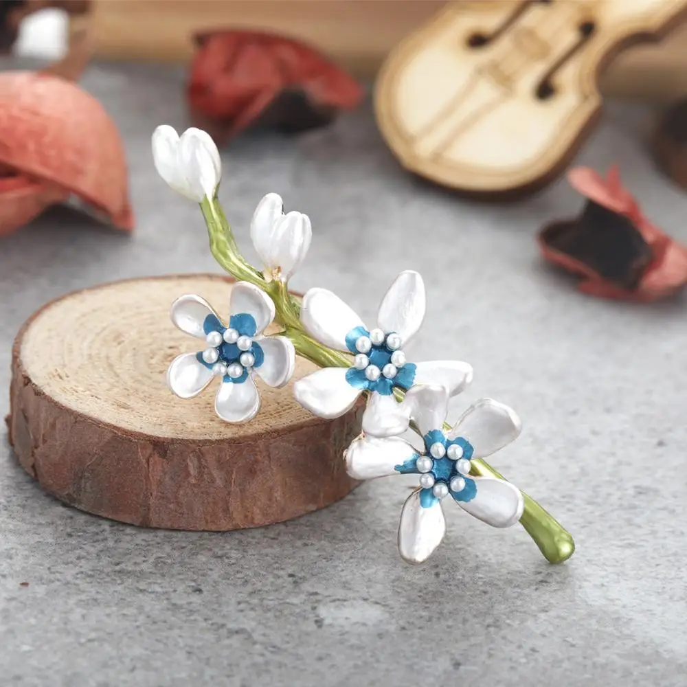 Blucome Изящные цветы булавки эмаль брошь сплав для женщин девочек вечерние