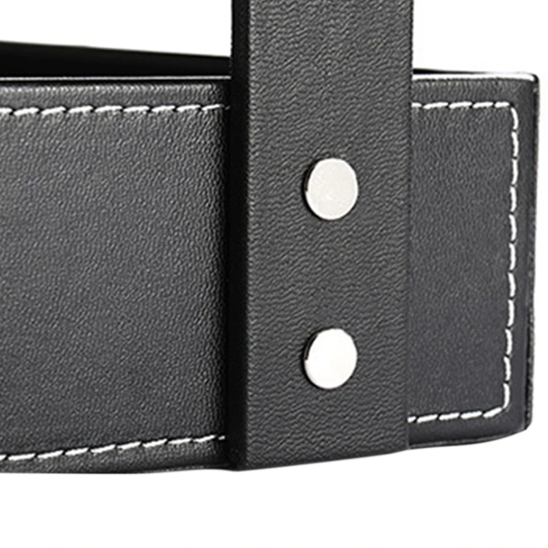 

Office Supplies 3 Layers PU Leather Desk Document File-Tray Rack File Shelf Frame Paper Organizer Home Magazine Tray