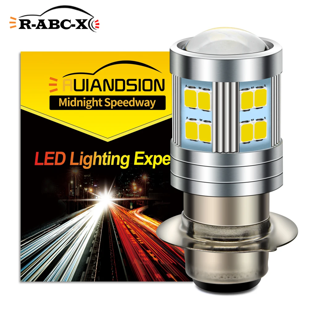 1 шт. P15D P36D H6M P26S светодиодные лампы автомобиля Аксессуары для мотоциклов Скутер мопед фары 6V 8-30 в, 12 В, 800lm белая 2835 24SMD