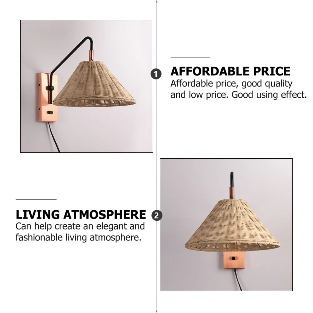

1Pc Modern Simple Chandelier Rattan Woven Ceiling Lamp Tearoom Bamboo Lamp
