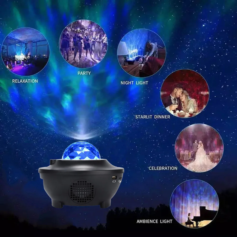 Светодиодный Звездный проектор ночник лампа Galaxy Nova звездная океанское небо с
