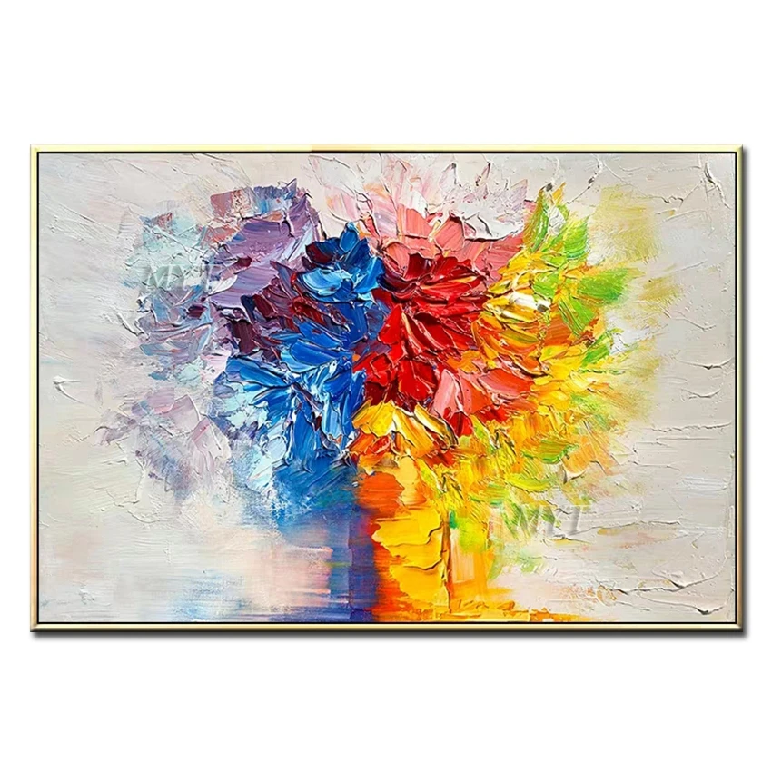 

Large sizes Frameless 100% Handmade Color Abstract Oil Painting On Canvas Wall art Pictures For Living Room Wall Art Home