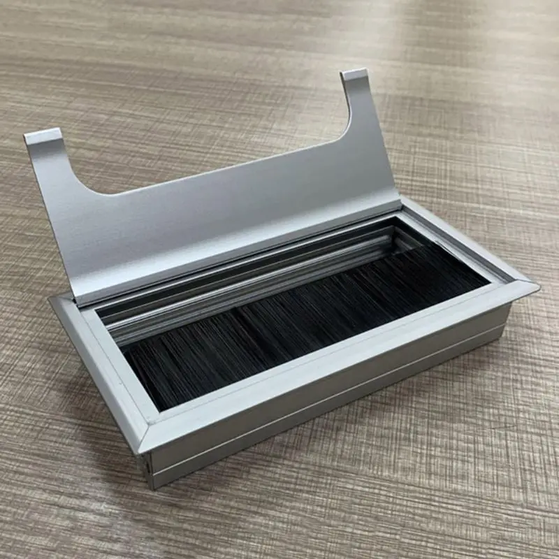 Алюминиевая квадратная прямоугольная настольная вставка для кабеля компьютера