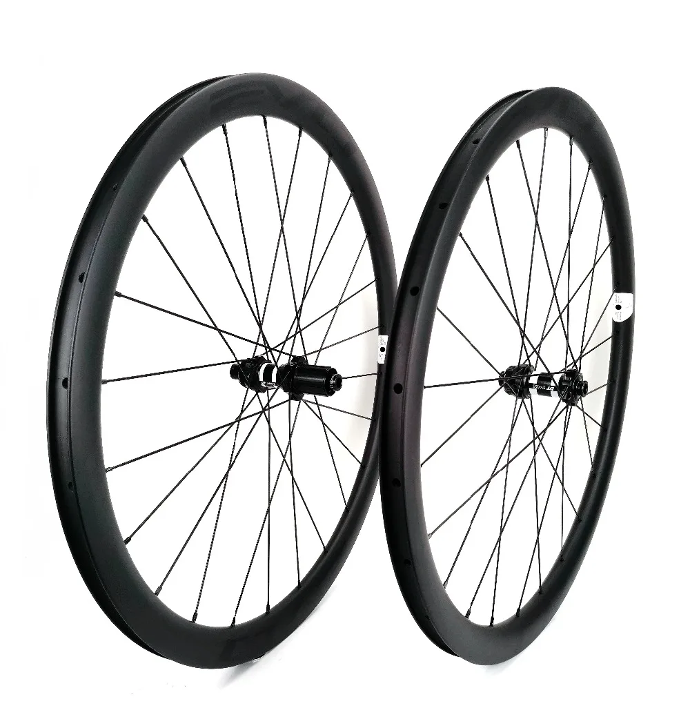 

EVO full carbon fiber wheels 700C 38mm depth 25mm width Clincher/Tubular Road disc brake bike wheelset UD matte finish
