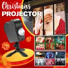 Рождественский Хэллоуин лазерный проектор 12 фильмов диско свет мини окно дисплей домашний проектор для помещений и улицы Страна Чудес проектор