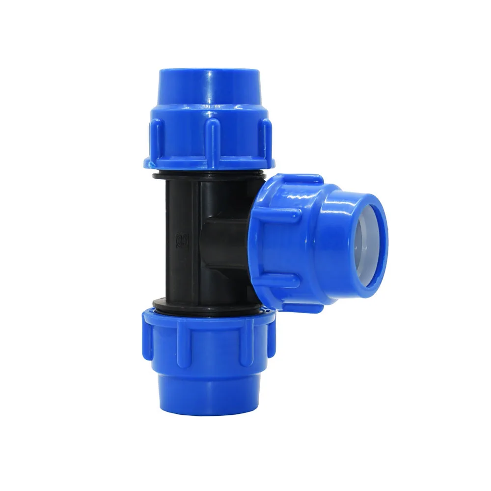 40/50/63 мм PE труба фитинги тройник быстрый соединитель трехкомпонентный