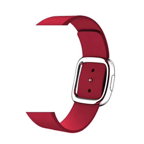 Ruby Современный ремешок с пряжкой для Apple Watch band 5 4 3 iwatch band 44 мм/40 мм 42 мм/38 мм correa кожаный браслет часы аксессуары - Цвет ремешка: Ruby