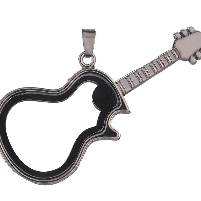 1 шт. сплав музыка гитара Стекло равнина медальон на памяти плавающая подвеска