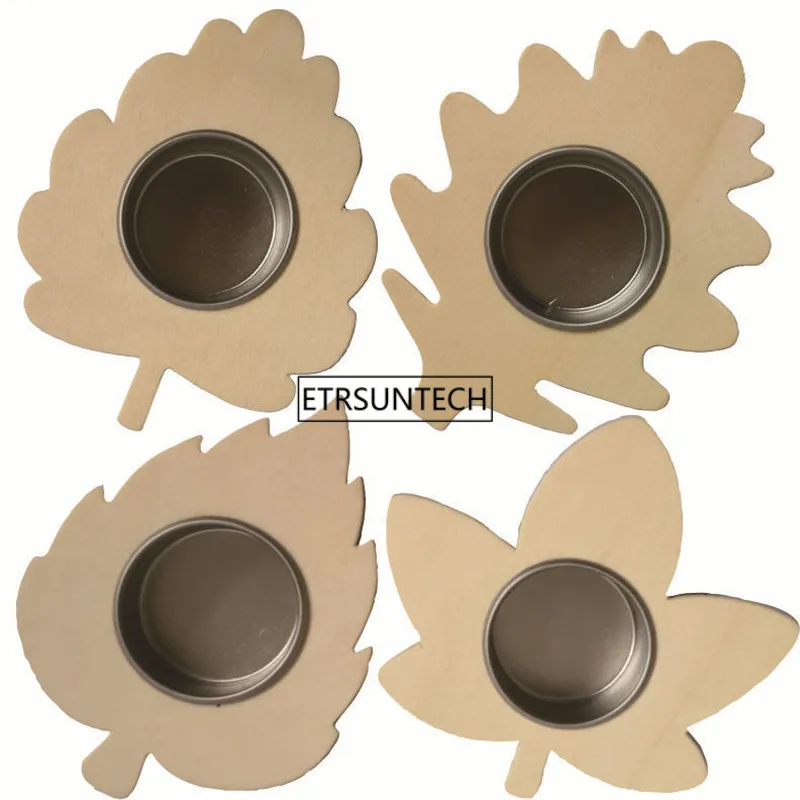 100 шт. подсвечник из дерева лист Свеча в форме цветка романтический ужин домашний