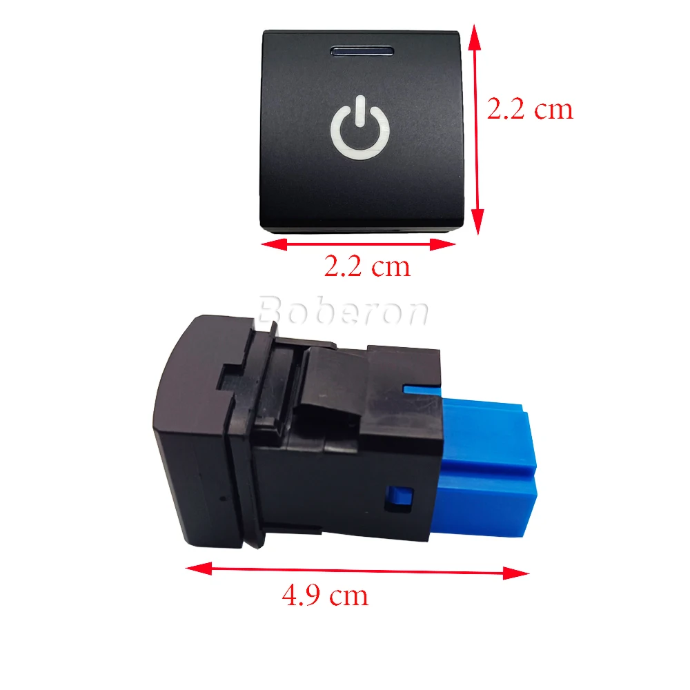 Автомобильная светодиодный кнопка включения/выключения питания для Toyota Camry 2018