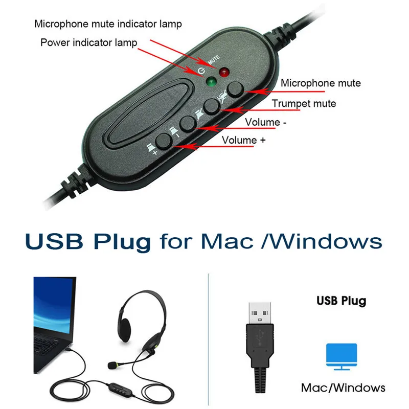 Игровые стереонаушники 3 5 мм/USB Проводная игровая гарнитура наушники с