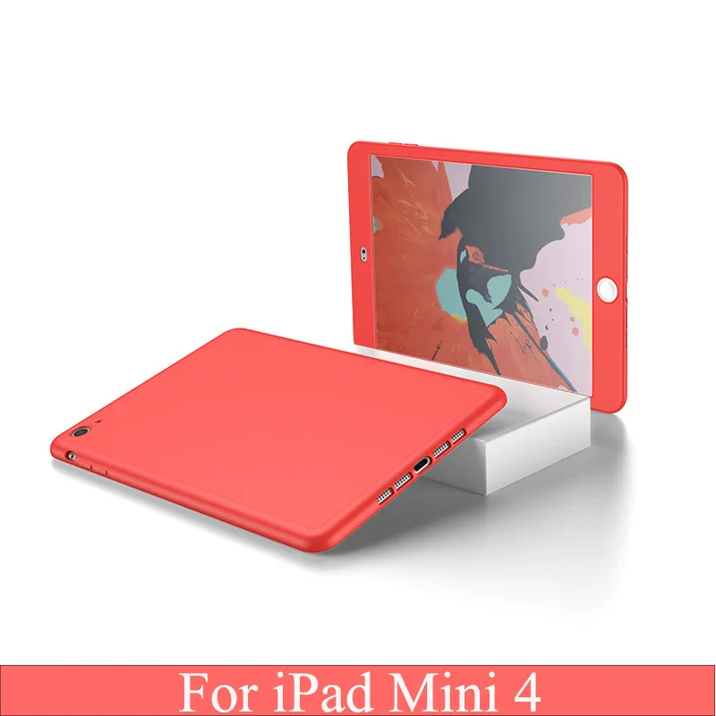 mini 4 red Роскошный 360 чехол для планшета с полной защитой для iPad Mini 4 A1538 A1550 закаленное стекло для Ipad mini 5 противоударный чехол - Цвет: mini 4 red