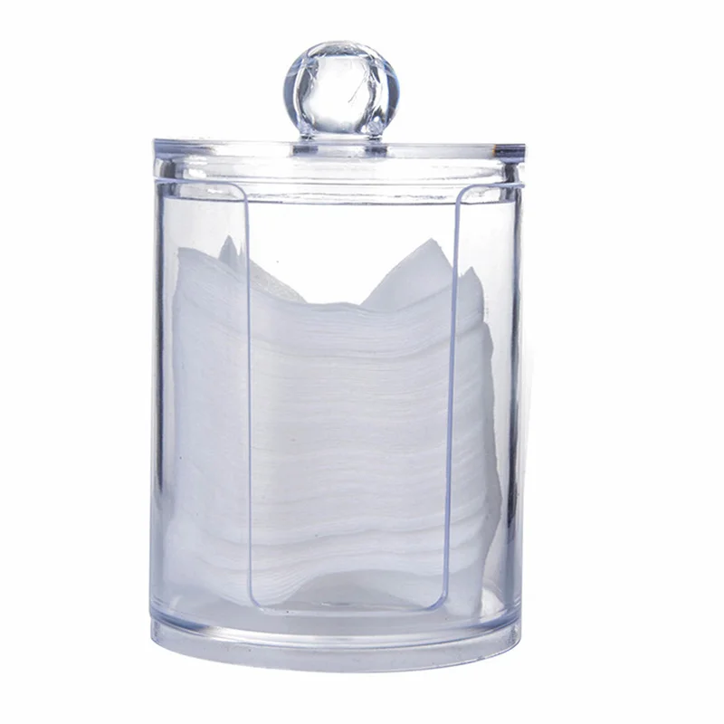 Acrylic Cotton Swab Storage Box Portable Transparent Dustproof Cosmetic Container Jewelry