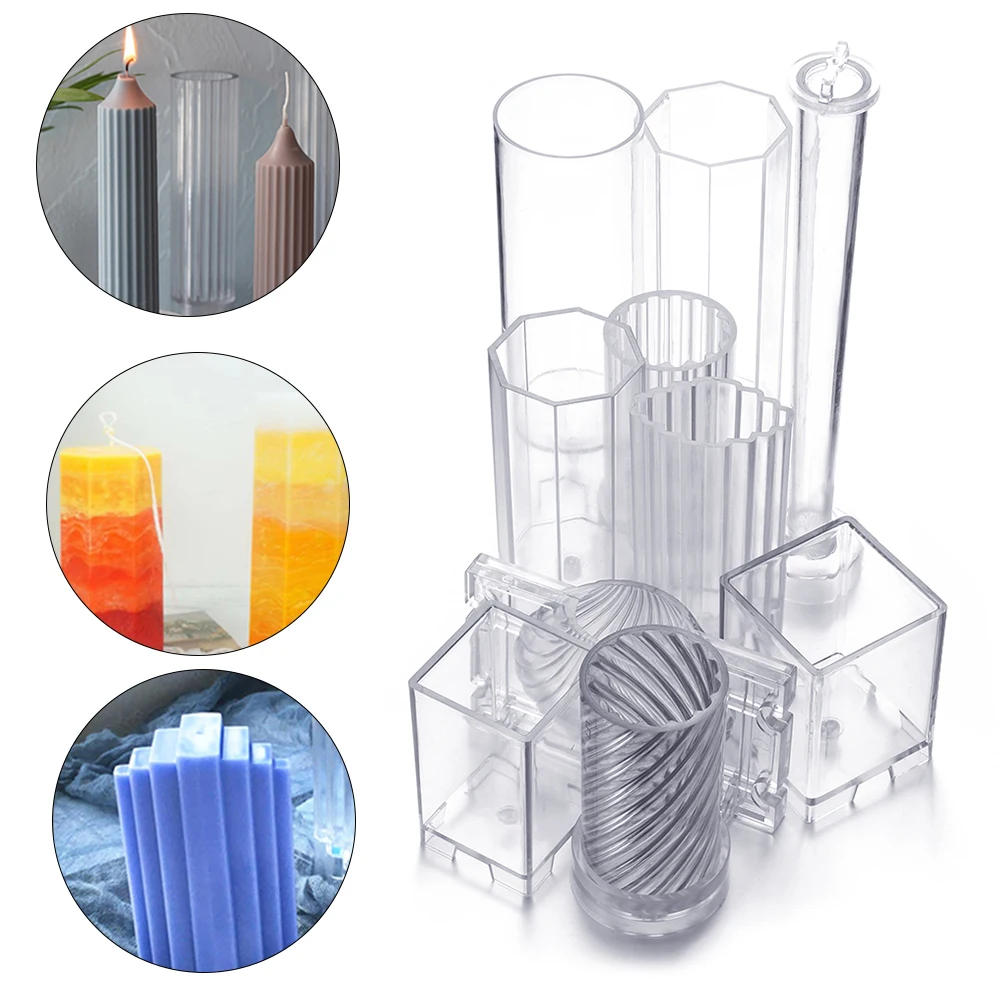 Пластиковая прозрачная форма в виде свечи 1 шт. формы для мыла украшение торта