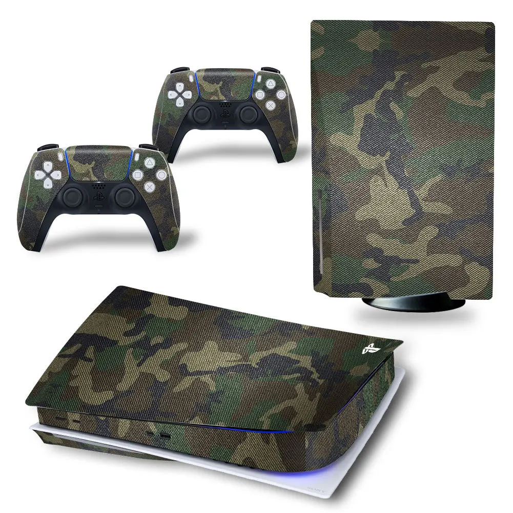 

For PS5 Cover Camouflage Sticker for Sony PS5 Disk Console Skin All-inclusive Anti-Scratch Gamepad Sticker for PS5 Skin