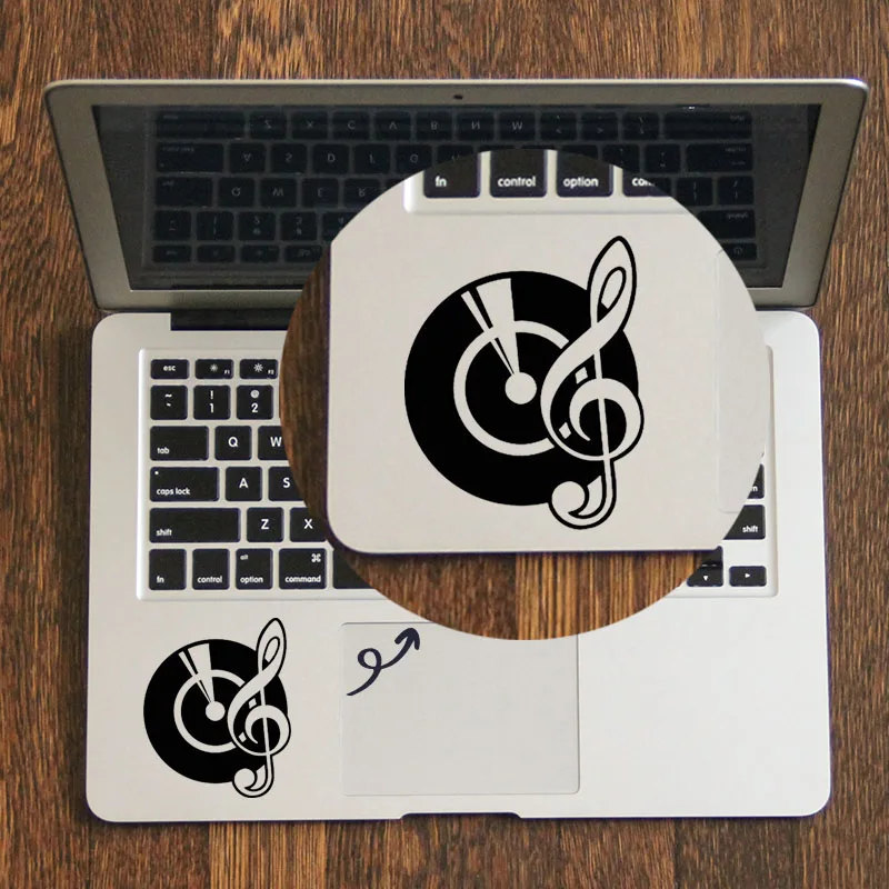 Музыкальная нотка с дисковым трекпадом наклейка для ноутбука Macbook Pro 16 Air Retina 11 12 13