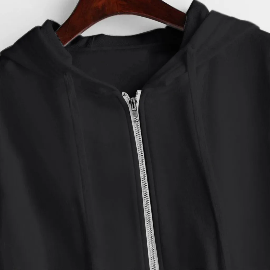 Укороченные толстовки Женский свитшот пальто на молнии спортивный костюм