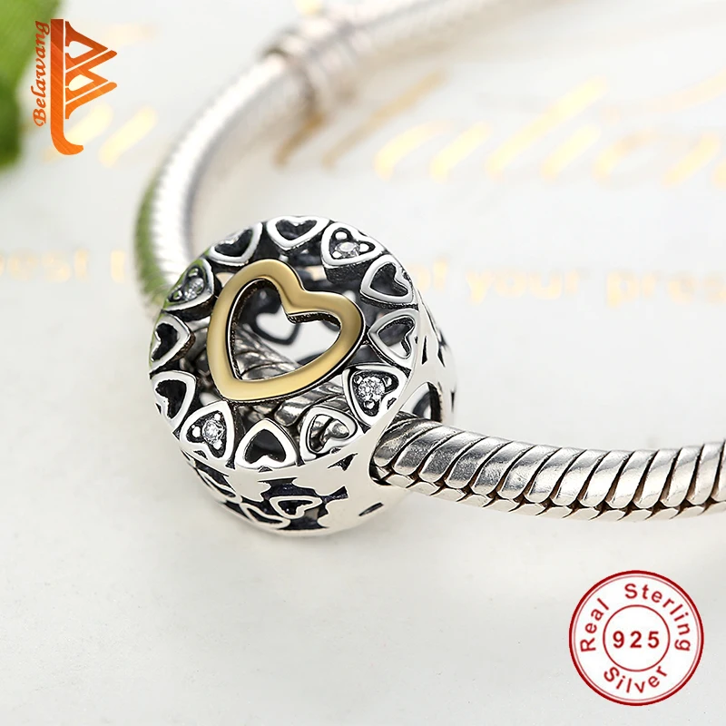 Аутентичный шарм Золушкиной тыквенной кареты из серебра 925 пробы с золотой короной, подходит для оригинального браслета.