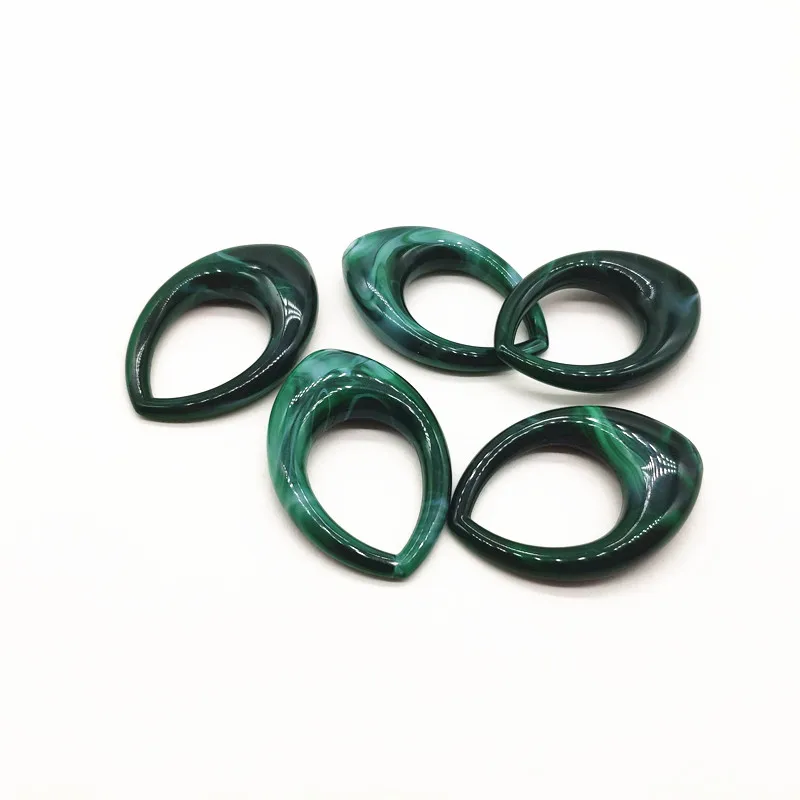dark green Новое поступление! 44x31 мм 105 шт акриловый мраморный эффект Висячие формы для сережек аксессуары, детали для серег, изготовление ювелирных изделий DIY - Цвет: dark green