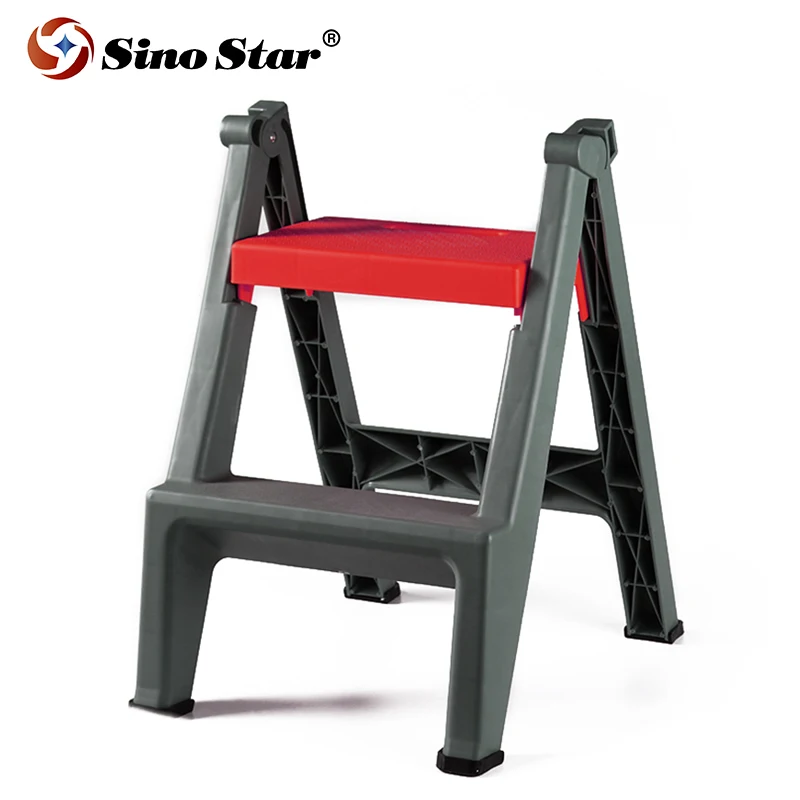 

Two Step Ladder Plastic Profesional Step Stools Portable Folding Double Sided Step Stools Plastic Household Ladder Safety Ladder