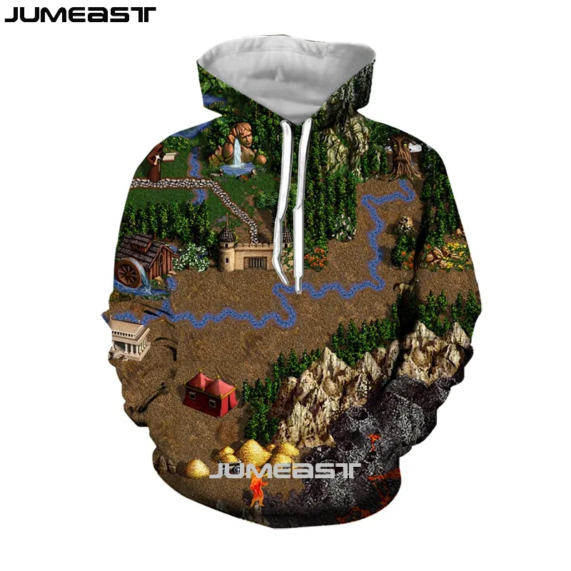 Бренд Jumeast Мужская и Женская толстовка с 3D принтом Классическая игра спортивный