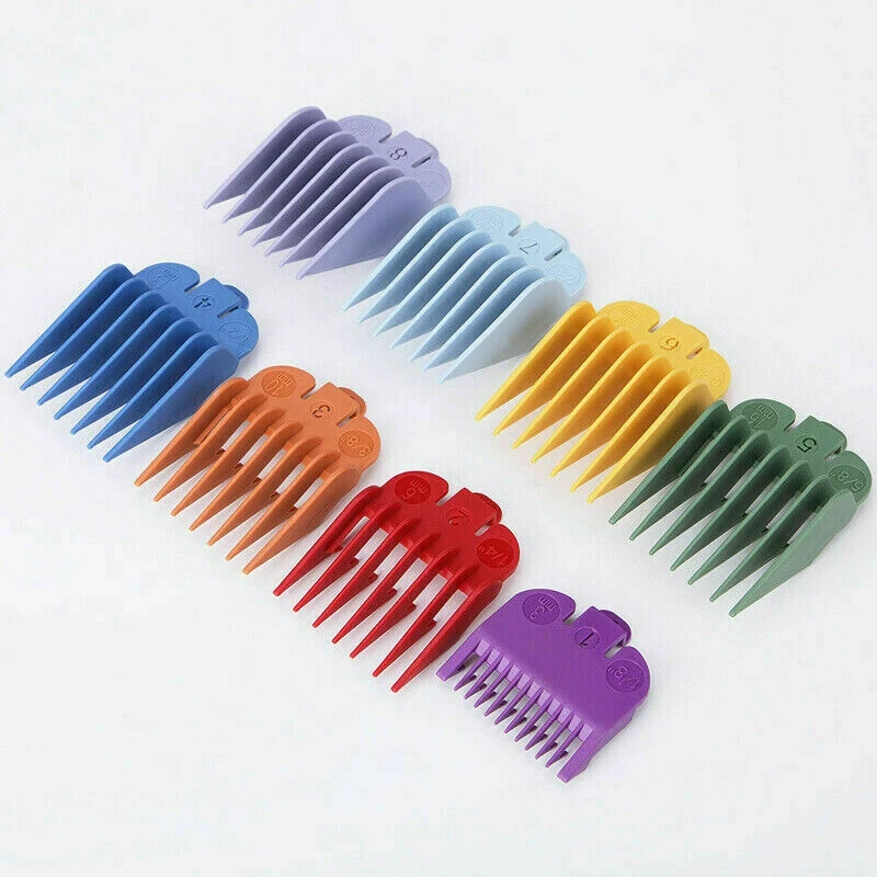 

8 Pcs Universal Hair Clipper Limit Comb Guide Size Replacement Set Accessory US