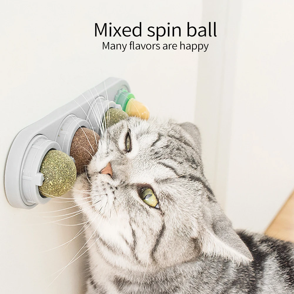 

4pcs/Set Pet Catnip Toys Natural Cat Mint Ball Toy Safety Healthy Cat Home Chasing Game Toy Clean Teeth Chew Playing Toy