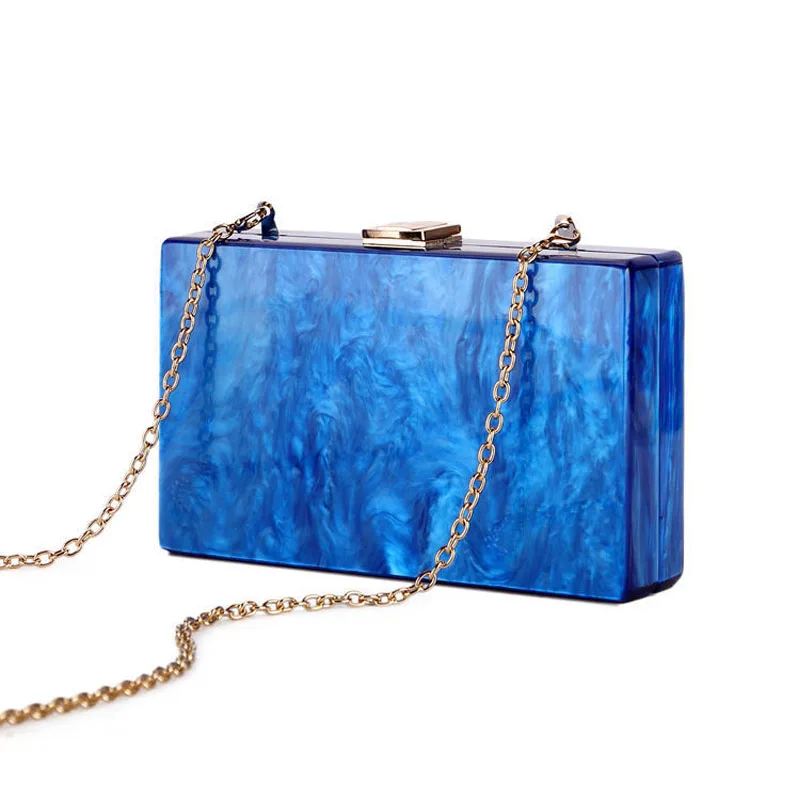 Новинка 2020 модная акриловая сумка акриловый клатч с мраморной текстурой женская