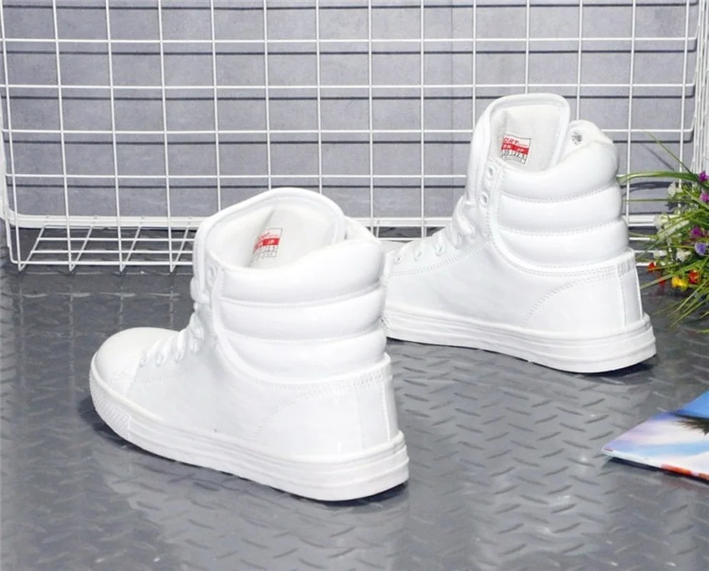 Женские высокие кроссовки повседневная обувь на платформе со шнуровкой