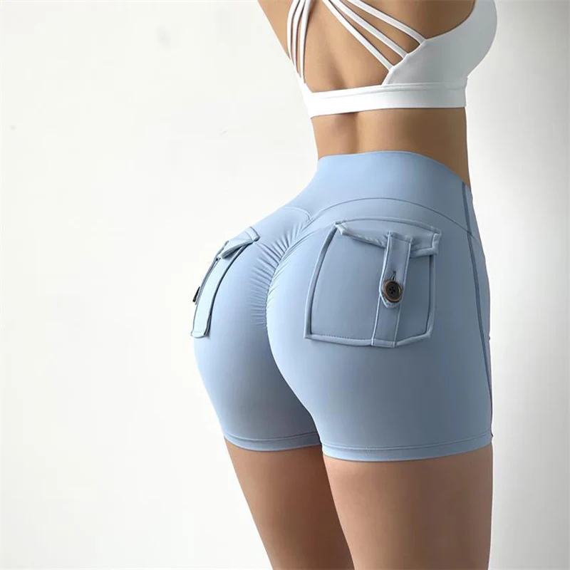 Sexy Scrunch Push Up Butt Yoga Pants Women High Waist Fitness Workout Legging Gym Shorts Femme Running Shorts Tight Sport Shorts