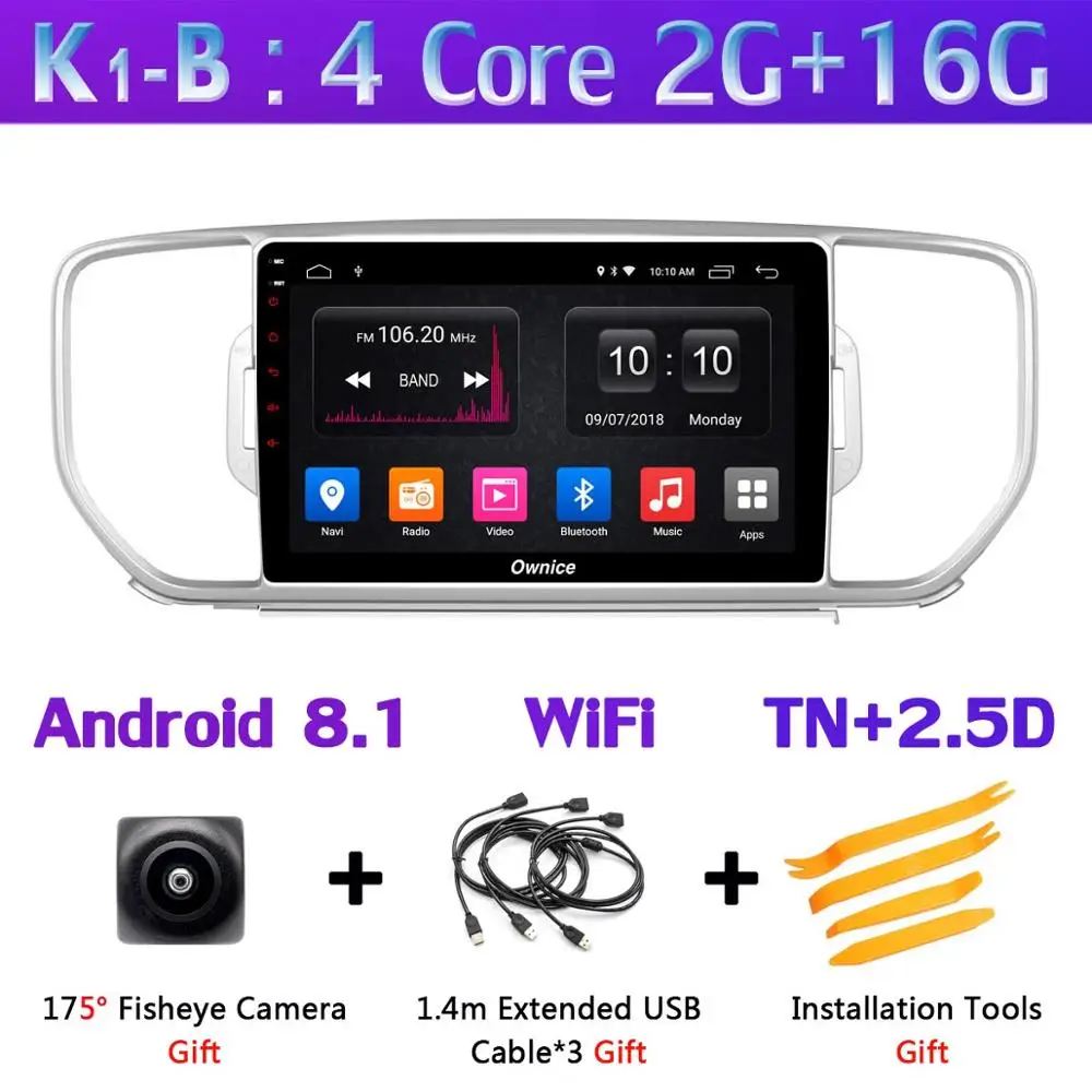 K1-B 360 ° панорамный 4 аппарат не привязан к оператору сотовой связи 4G+ 64G Android 9,0 Автомобильный мультимедийный радио для Kia KX5 Sportage 4 gps навигации DSP CarPlay - Цвет: K1-B
