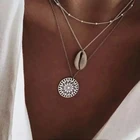 Женское Ожерелье из ракушек, многослойное ожерелье из натуральной ракушки океана и пляжа, 2020