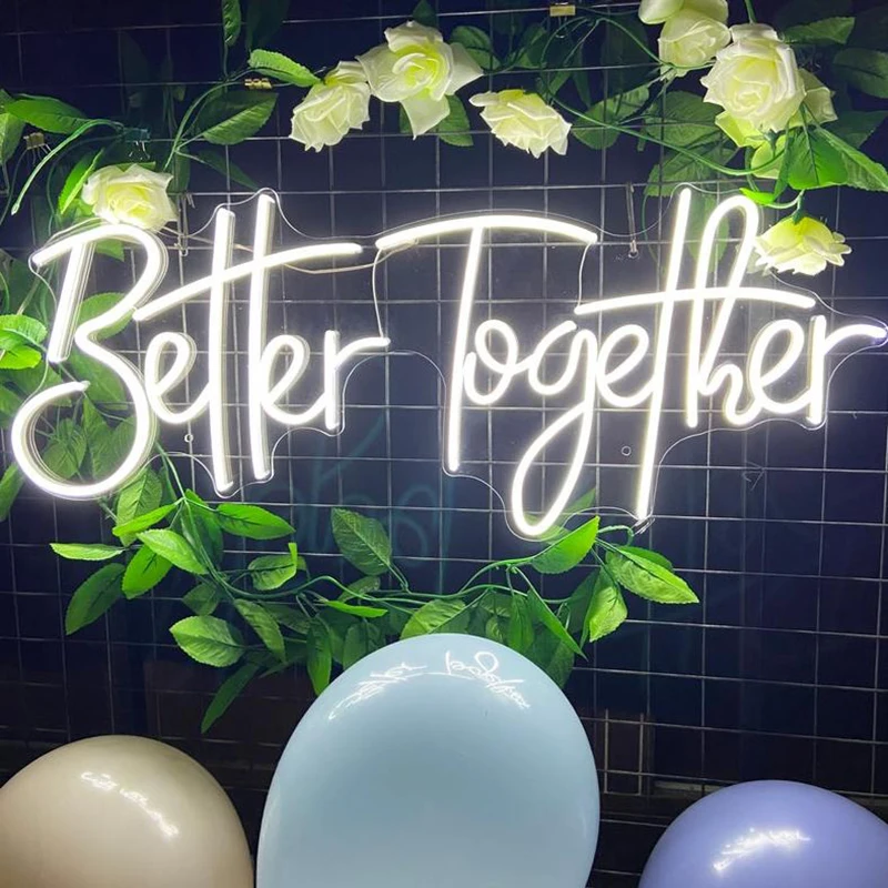 Лучше вместе светодиодная неоновая лампа светильник знак Свадебная вечеринка