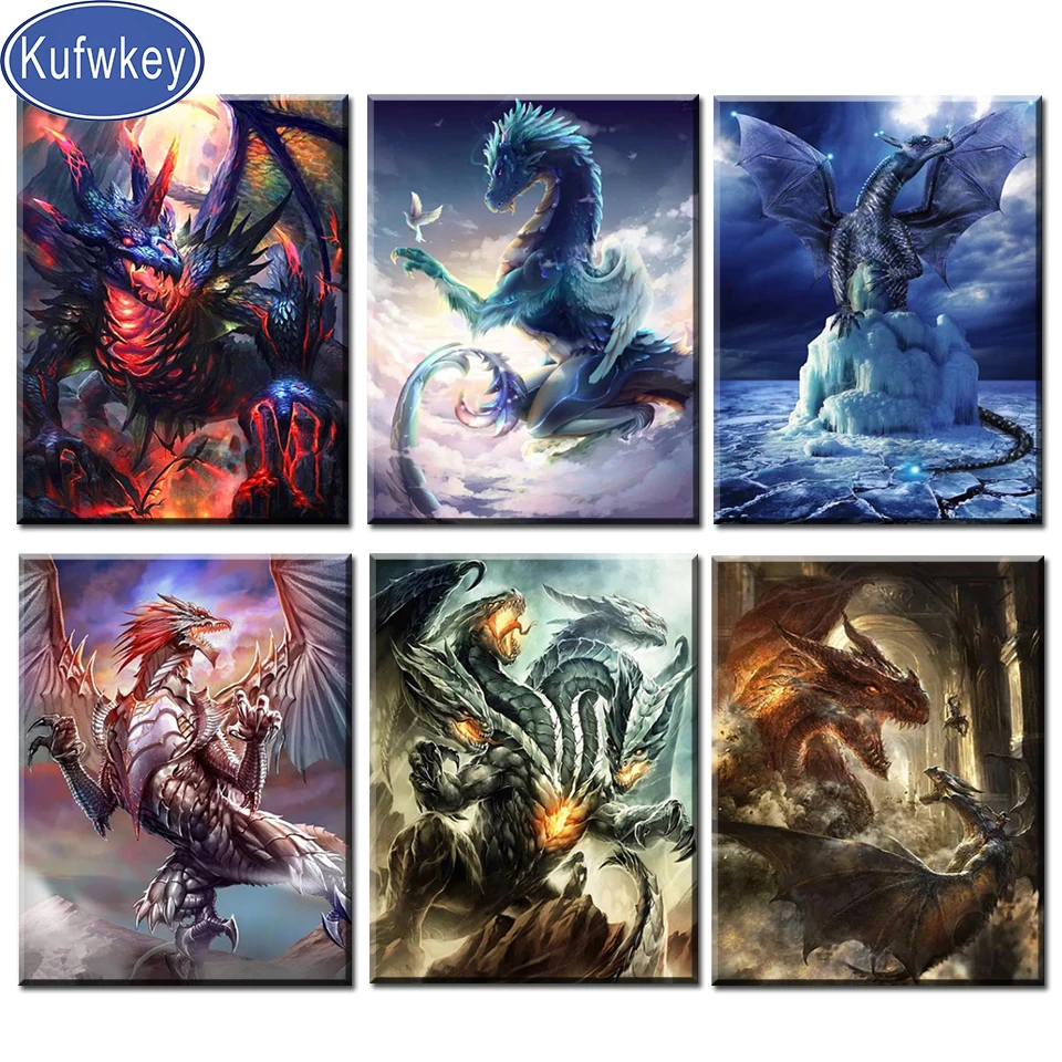 

Fantasy Dragon Diamond Painting 5d Diamonds Picture Animal Diamond Mosaic Cross Stitch Embroidery Kit Home Wall Art Decor