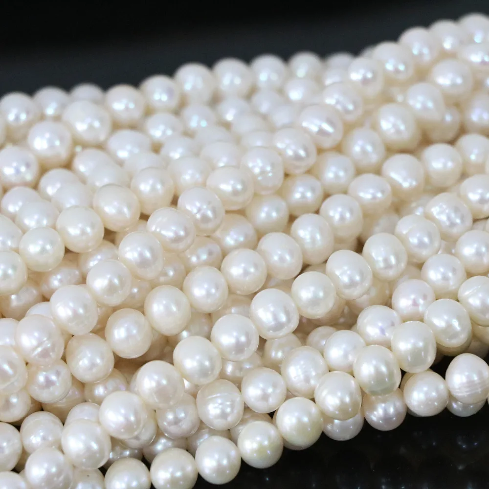 

Женские бусины с натуральным пресноводным жемчугом, 15 дюймов