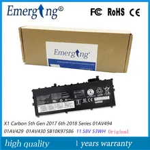 New Original 01AV494 SB10K97586 Laptop Battery for Lenovo ThinkPad X1 Carbon 5th Gen 2017 6th 2018 Series 01AV494 01AV429