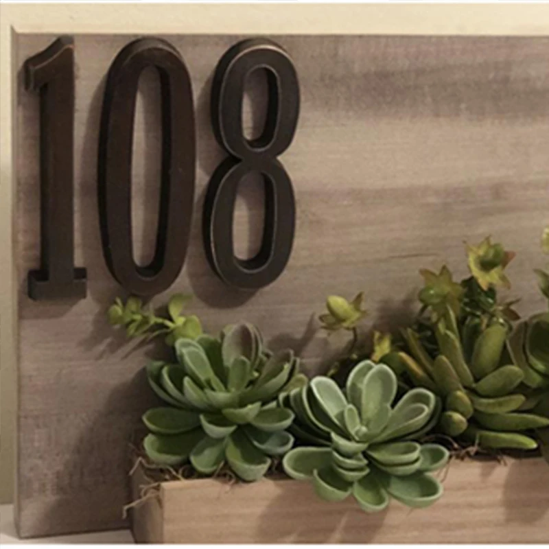 Состаренный Бронзовый 4 &quot101 мм наклейка с номером дома клейкий дверной номер для