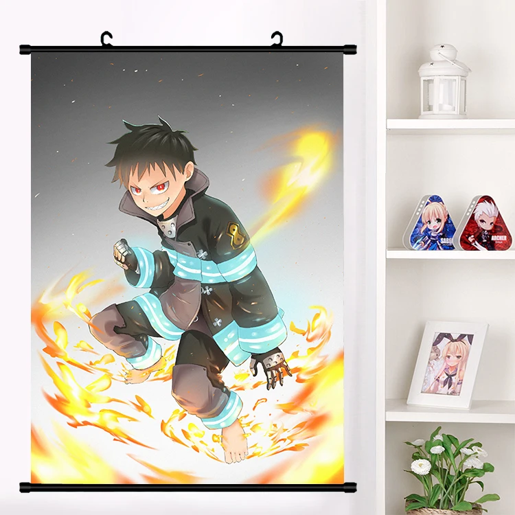 J Аниме Enn No Shouboutai Fire Force Arthur Boyle Iri Настенная роспись настенный плакат Otaku коллекция домашнего декора - Цвет: J