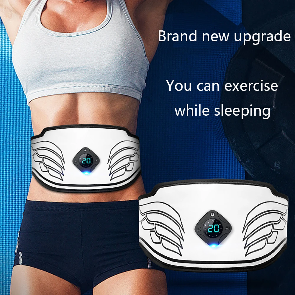 

Electronic Muscle Stimulator EMS Abdominal Belt Trainer Abs Fitness Training Home Gym Weight Loss Slimming Massager for Body
